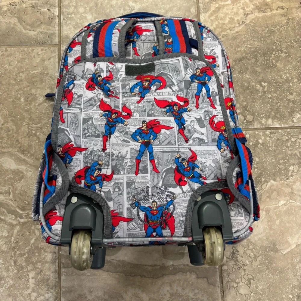 Pottery Barn Kids DC Superman Rolling Backpack‎